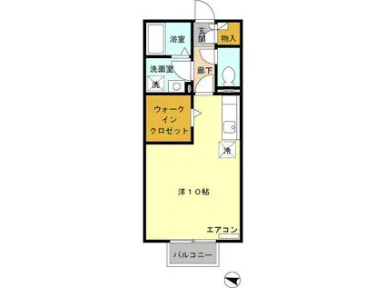 エーマミイ(ワンルーム/2階)の間取り写真