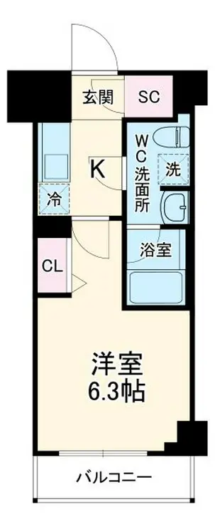 メインステージ武蔵小杉 6階階 間取り