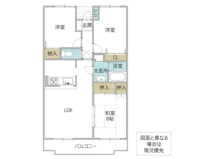 グランマリッチ(3LDK/2階)の間取り写真