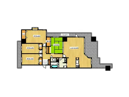 ラ・ビスタ宝塚イーストヴィラ1番館(4LDK/4階)の間取り写真