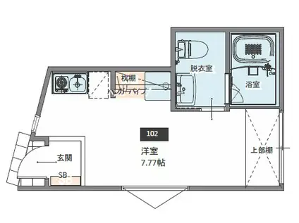K-STATION(1K/1階)の間取り写真