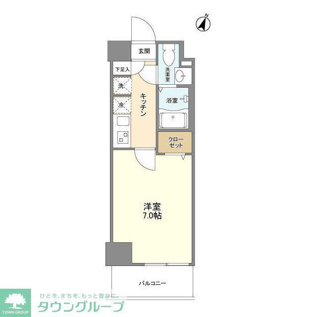 アルファコート西川口26(1K/3階)の間取り写真