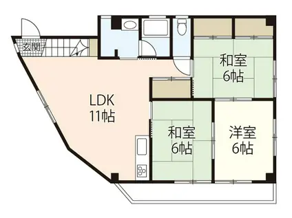 YOTUBABIRU(3LDK/4階)の間取り写真