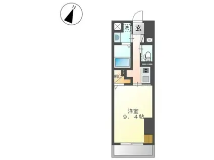 ワシンレジデンス(1K/7階)の間取り写真