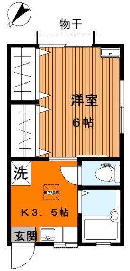 晴美コーポ(1K/1階)の間取り写真