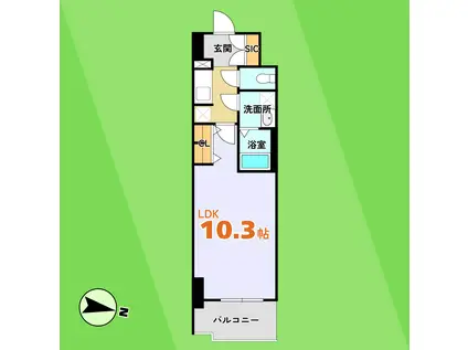 S-RESIDENCE岐阜駅(1K/8階)の間取り写真