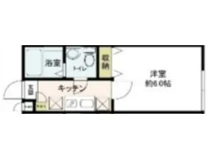 ソリッド堀切菖蒲園 壱番館(1K/2階)の間取り写真