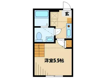 エムズ相模台(1K/1階)の間取り写真