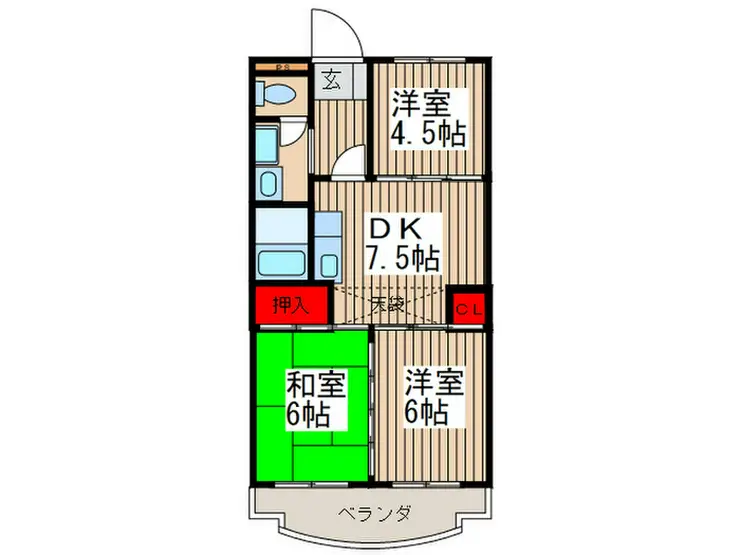 エクセル石井 4階階 間取り