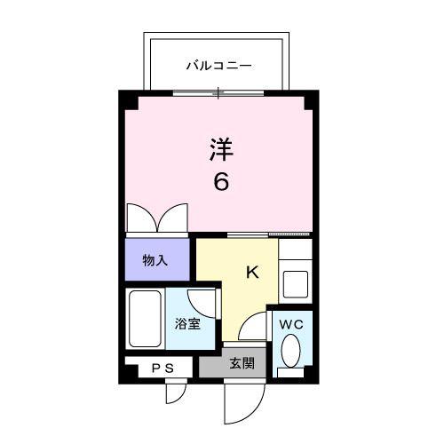 ニューボストン(1K/2階)の間取り写真