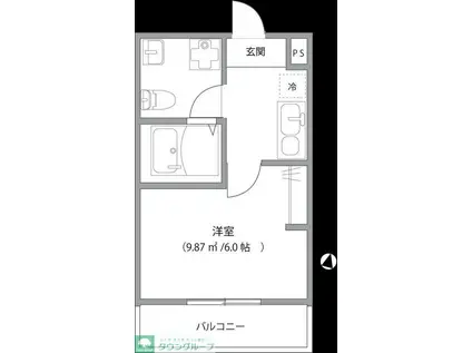 DELIGHT TOWN(1K/1階)の間取り写真