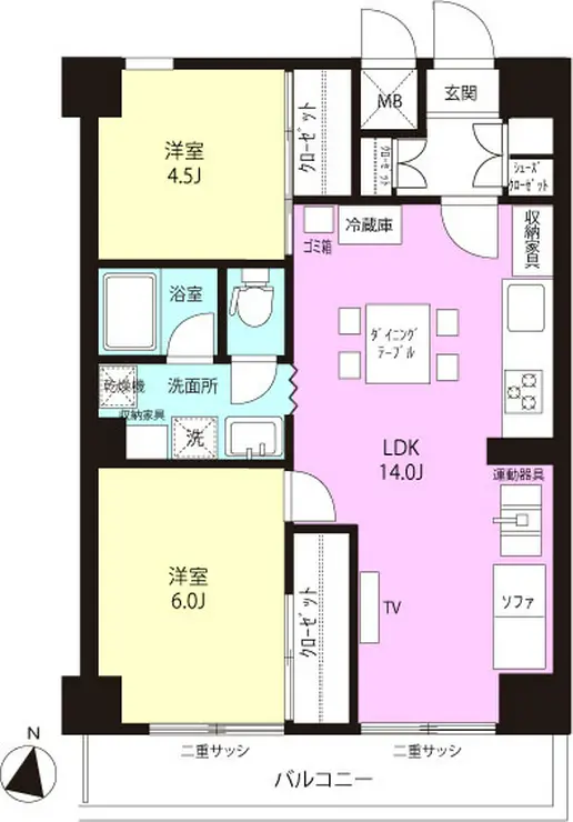 エトワーレオトール鷺沼 3階階 間取り