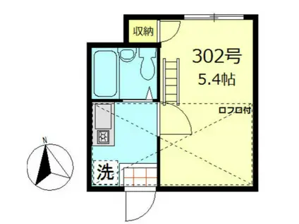 オリンピア亀戸(1K/3階)の間取り写真