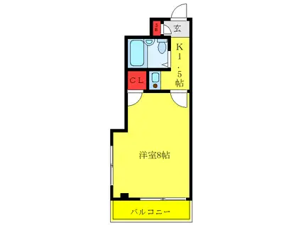 カオパレスNO.18(1K/2階)の間取り写真