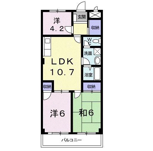 アレーゼF(3LDK/2階)の間取り写真