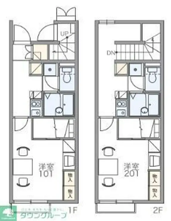 レオパレスオークヒルズC 1階階 間取り