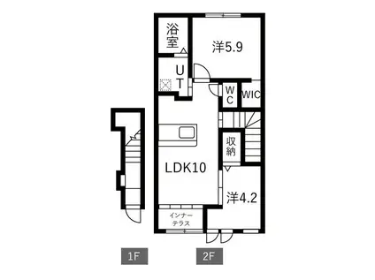 MSS清住台(2LDK/2階)の間取り写真