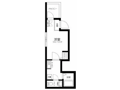 MELDIA松島四丁目(1K/3階)の間取り写真