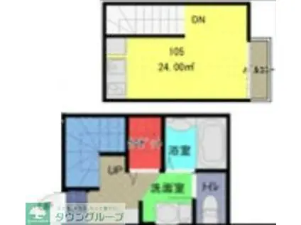 アークシティ的場(ワンルーム/1階)の間取り写真