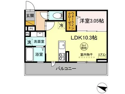 FELICIDADE(1LDK/3階)の間取り写真
