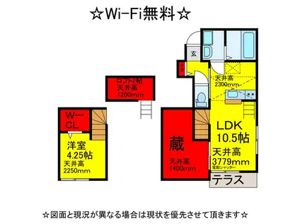 クラシェ松の木(1LDK/1階)の間取り写真