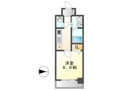第18金山フクマルビル(1K/10階)の間取り写真