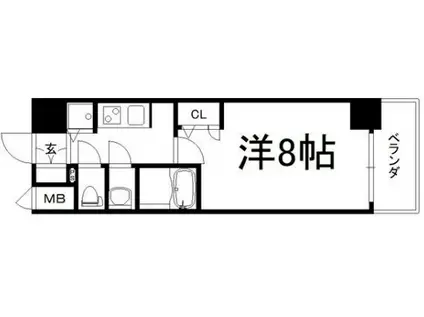 サムティ阿波座BELSIA(1K/4階)の間取り写真