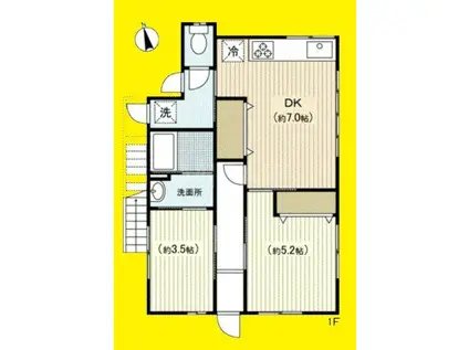 アークII(2DK/1階)の間取り写真