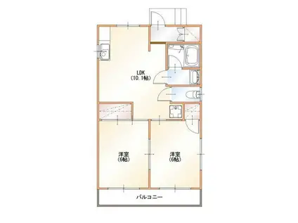 メゾン・ド・ショコラ(2LDK/1階)の間取り写真