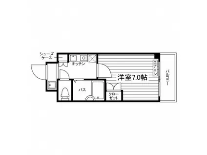 有石ビル(1K/3階)の間取り写真