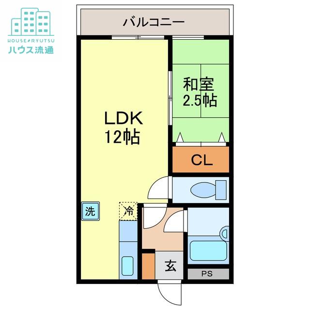 プライムステージ(1LDK/4階)の間取り写真