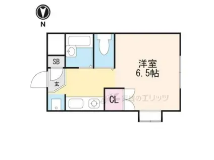 プラットホーム総持寺駅前(ワンルーム/2階)の間取り写真