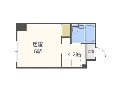 藤井ビル北14条(1K/3階)の間取り写真