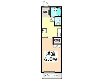 ビラージュIII(1K/2階)の間取り写真