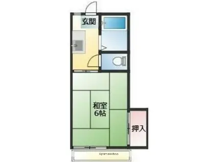 フェニックス(1K/2階)の間取り写真