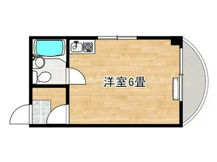 シャンボール宿院(ワンルーム/2階)の間取り写真