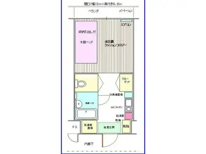 ラフィーネ学生マンション(1K/2階)の間取り写真