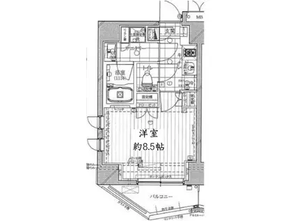 レガリス木場ステーションフロント(1K/12階)の間取り写真