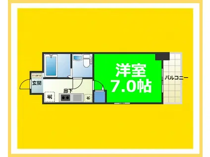 セレニテ桜川駅前プリエ(1K/10階)の間取り写真