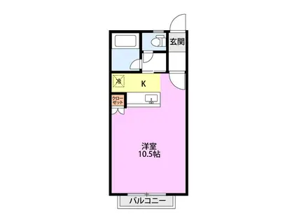 ラ・セシリア(ワンルーム/1階)の間取り写真