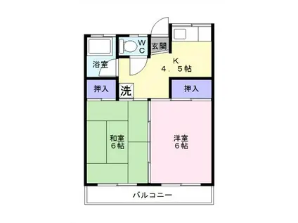 プリムN(2K/2階)の間取り写真