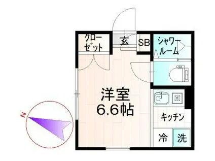 D-BASE田端(ワンルーム/1階)の間取り写真