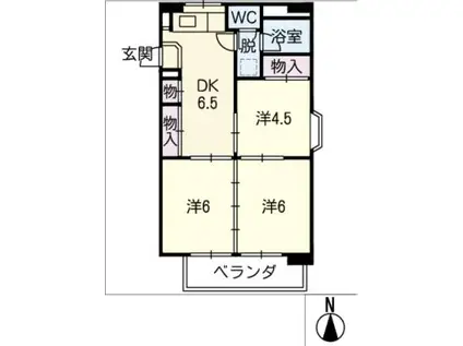 コレクション岐阜駅(3DK/5階)の間取り写真