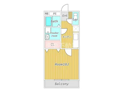 ユーミーシャトレ(1K/2階)の間取り写真