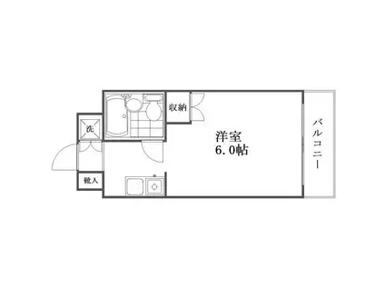 スカイコート戸塚(ワンルーム/4階)の間取り写真
