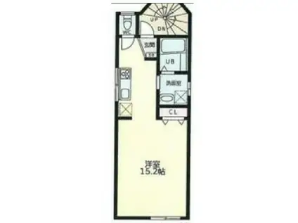 ゴールドスター川崎(1K/2階)の間取り写真