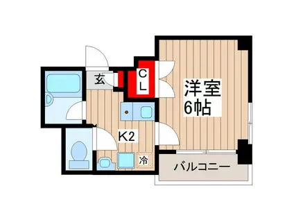 モンシェール錦糸町弐番館(1K/3階)の間取り写真