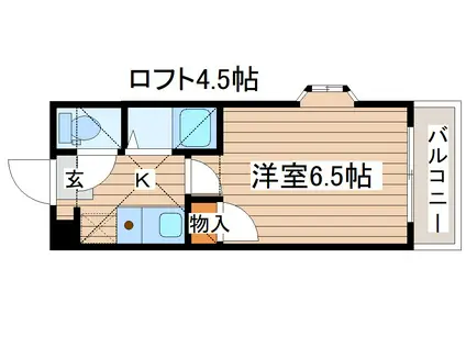 アップルハウス山手町(1K/2階)の間取り写真