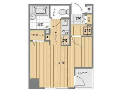 プレールドゥーク神田(ワンルーム/8階)の間取り写真