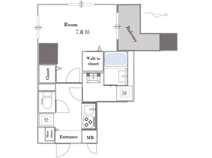 佳家ヒルズ東上野(1K/11階)の間取り写真